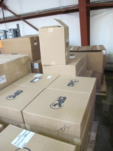 LOT TO INCLUDE: (744) PANS, 10-1/4" X 10-1/4" X 3" SIZE, ABSORBENT KIND, POLYETHYLENE MATERIAL. CONTAINS ABSORBENT PADS FOR CONTAINING SPILL/LEAKS. 24PADS PER BOX, (966) ABSORBENT, HOT DOG TYPE, "ORIGINAL PIG" FORM. 42" LG, 3" DIA. FILLED WITH ORGANIC MATERIAL (CORN COB) FOR OIL, SOLVENTS, OR NON-AGGRESSIVE AQUEOUS WASTES. GREY COLOR. INCINERABLE AND BIODEGRADABLE. 40 PER BOX.. LOADING & HANDLING FEE $30-4109